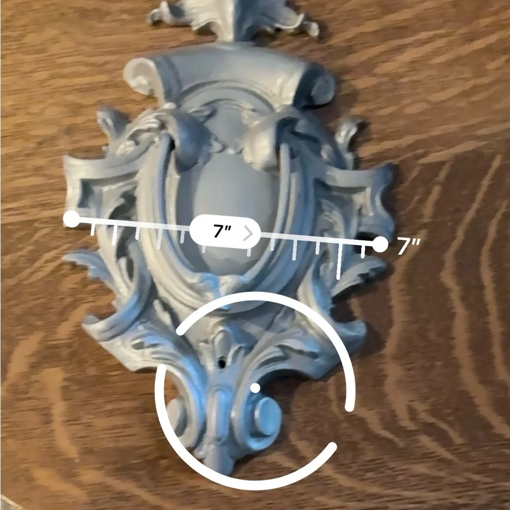 Ornate Wall Plaque in Silver - Decorative Home Door Knocker